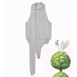 Zara Gray Sleeveless Blouse